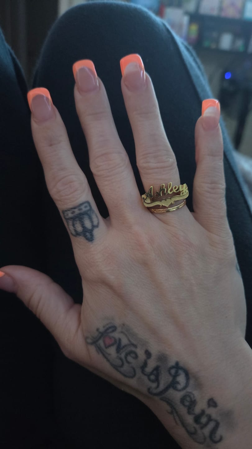 Customer photo review of 3D Name Ring