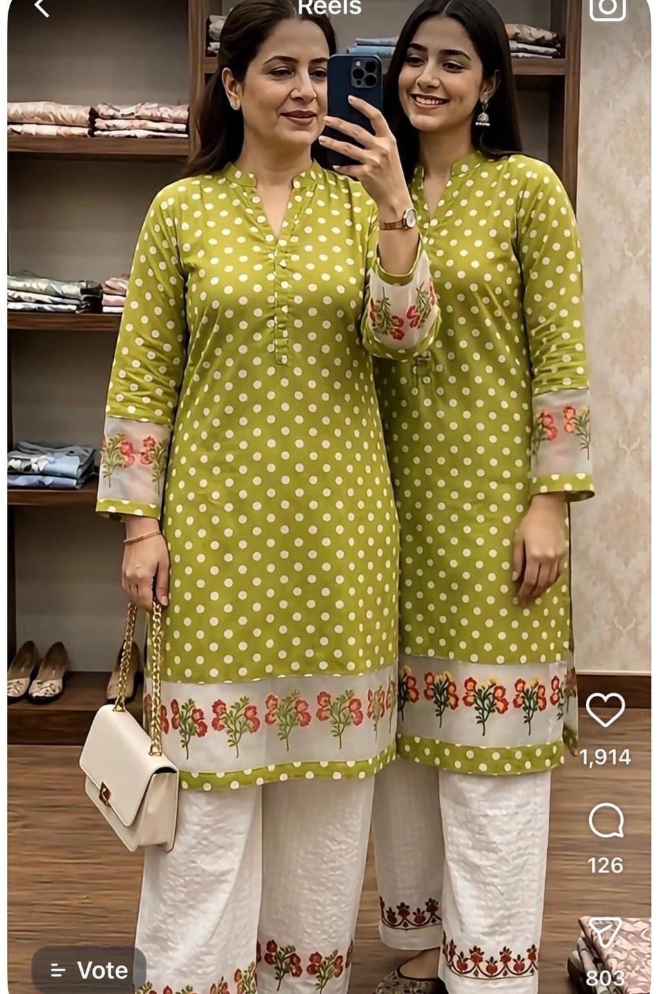 Customer photo review of Premium Cotton Off White Red Colour Rose Floral Thread Embroidery Unstitched Suit