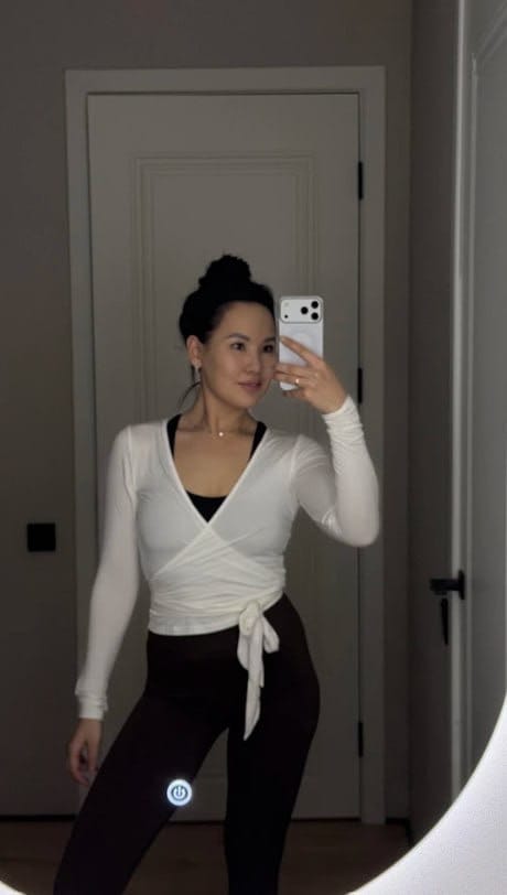 Customer photo review of Ballet Wrap Top