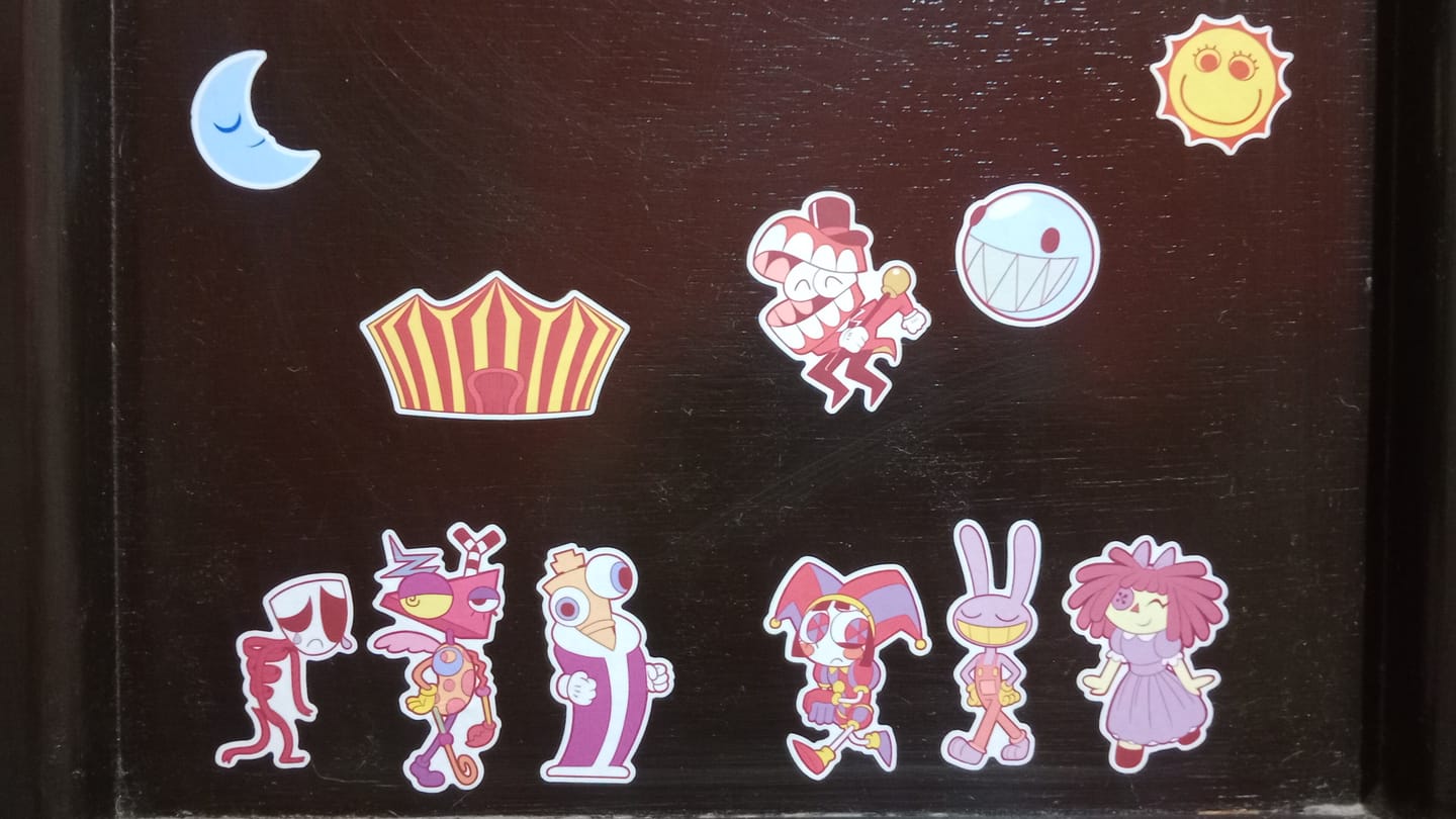 Customer photo review of Digital Circus Sticker Pack 1