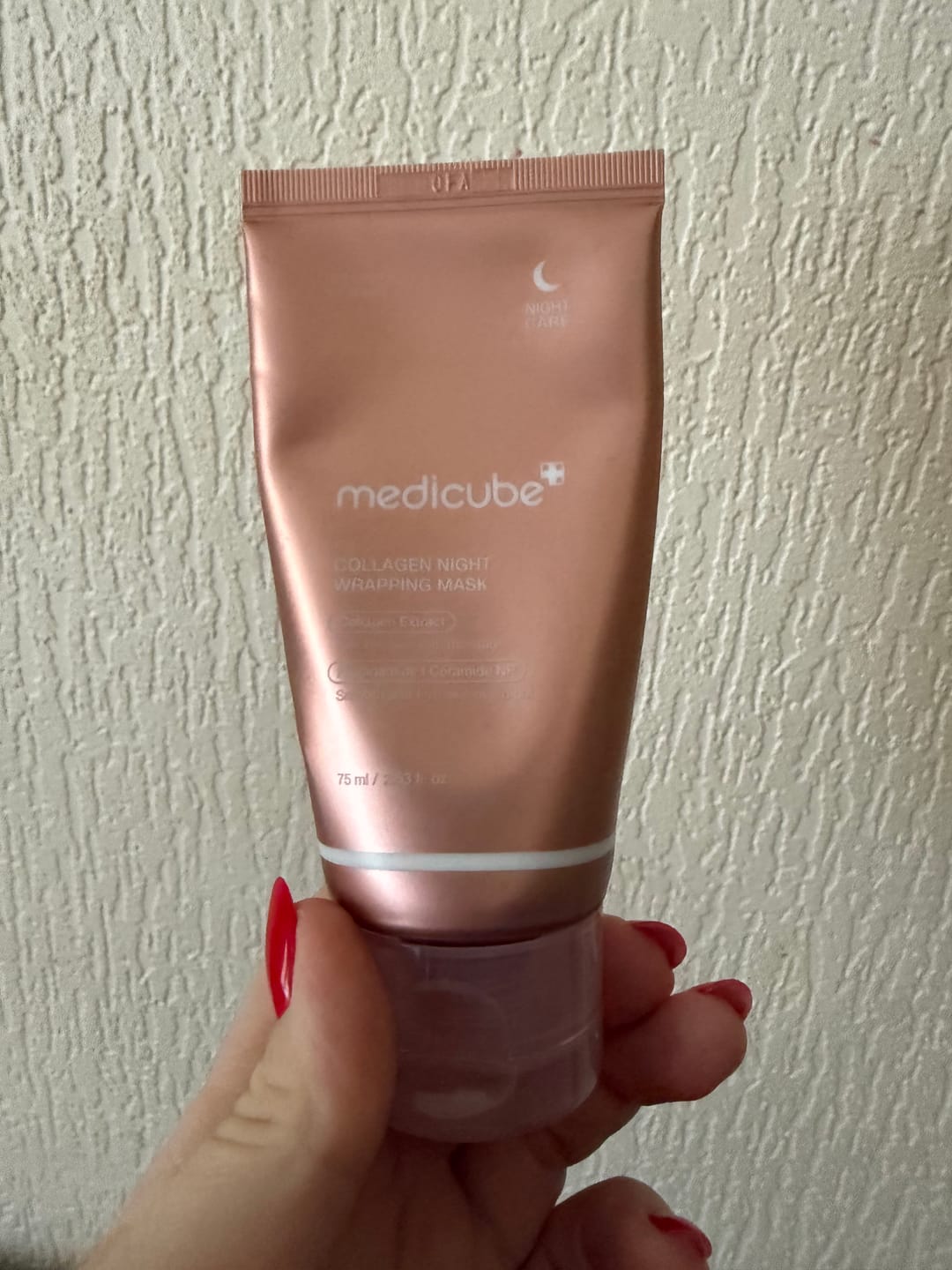 Customer photo review of Nostiprinoša nakts maska sejai Medicube Collagen Night Wrapping Mask