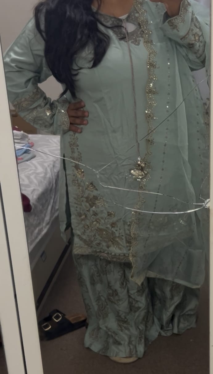 Customer photo review of HK387 - Roheena - Shararah Suit