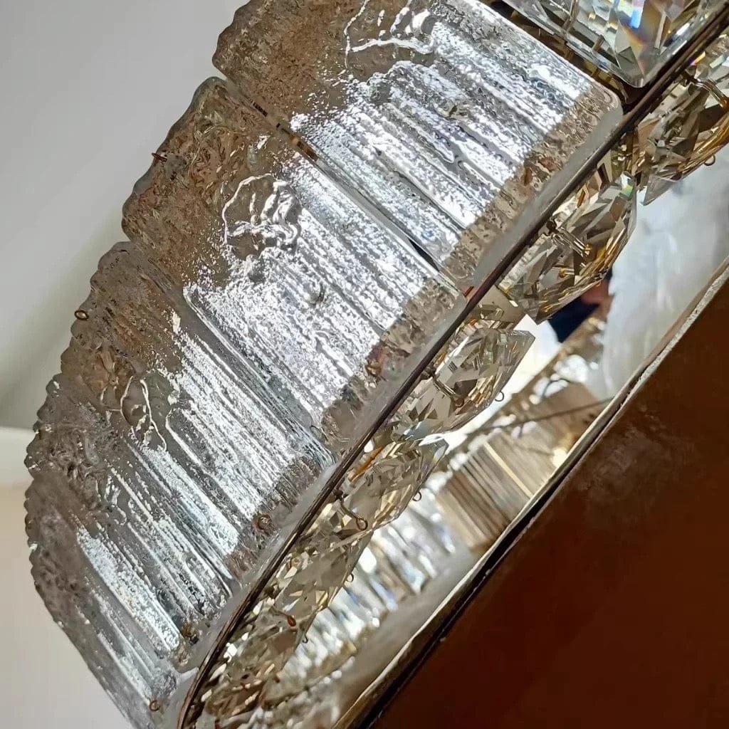 Customer photo review of Żyrandol kryształowy złoty – nowoczesna lampa wisząca do salonu i jadalni | AUREO