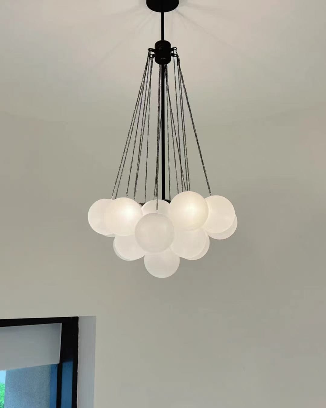 Customer photo review of Sasa Glass Bubbled Round Chandelier