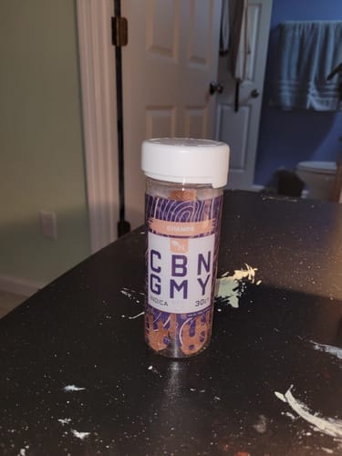 Customer photo review of CBN GUMMIES - SLEEP- 30CT Orange Julius 1500mg (50mg ea.) – INDICA
