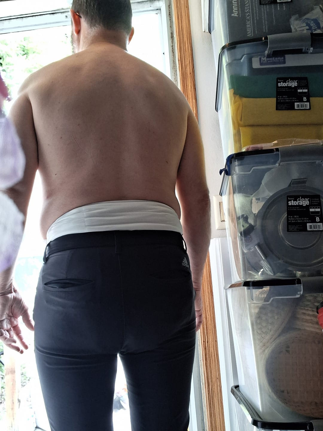 Customer photo review of SUNKISS Masterpiece Adult Diapers With Tabs Bundle Sales, 2 Packs (1 of Each)
