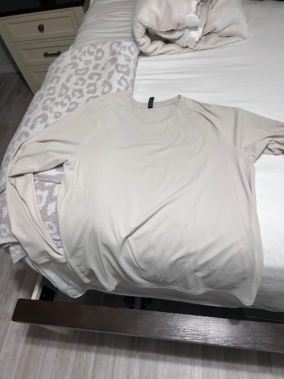Customer photo review of Essentials Long Sleeve Athletic Fitted Tee