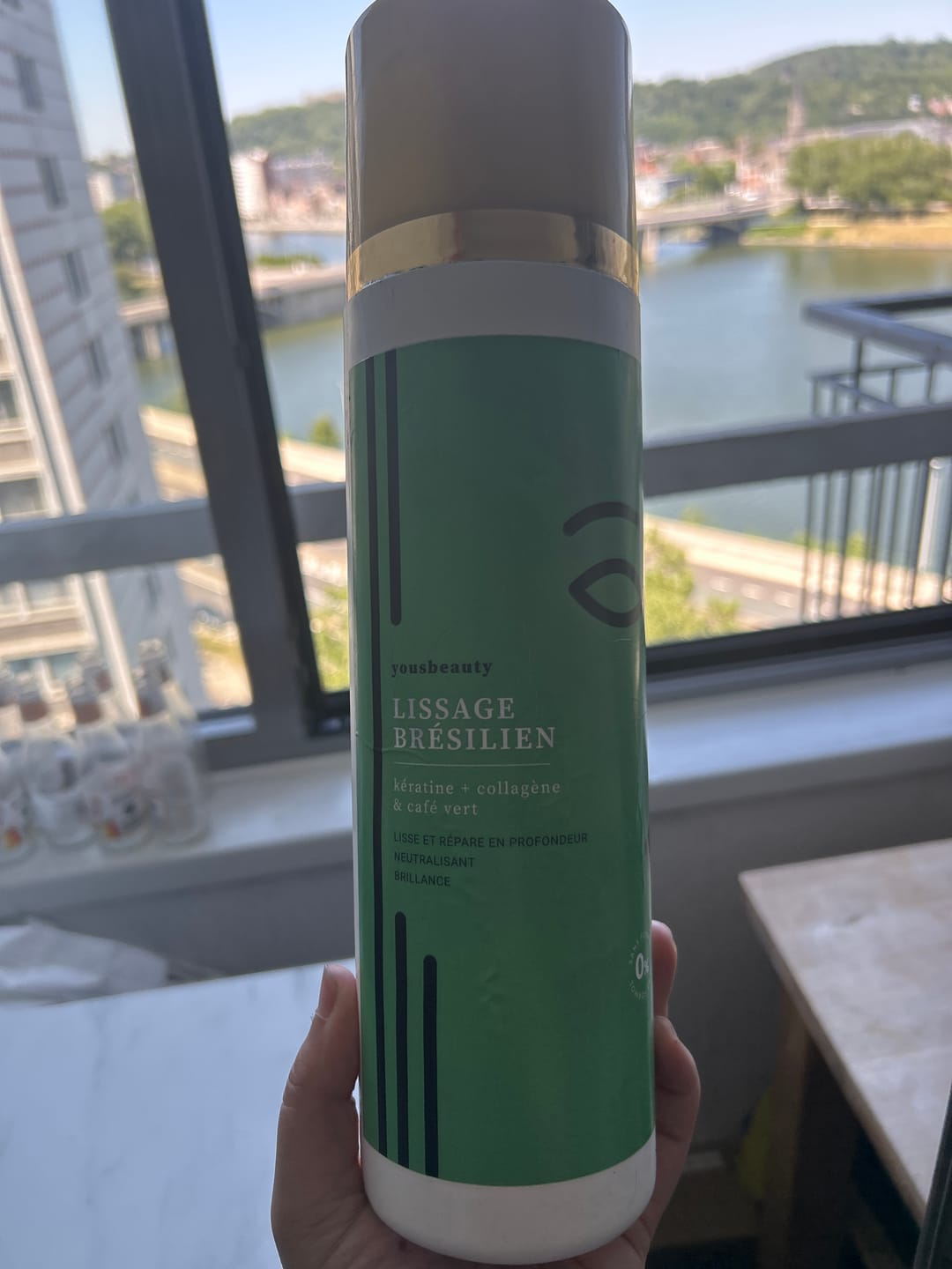 Customer photo review of Lissage brésilien au café vert (1L)
