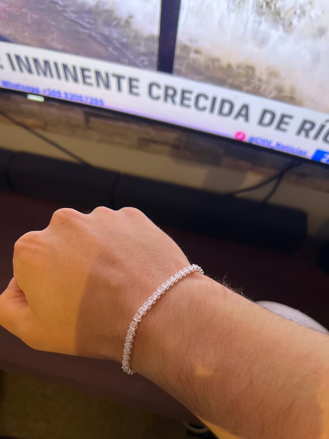 Customer photo review of Pulsera Tennis Cuadrada 4MM