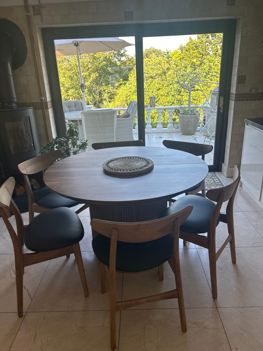 Customer photo review of Eva Walnut Dining Chair