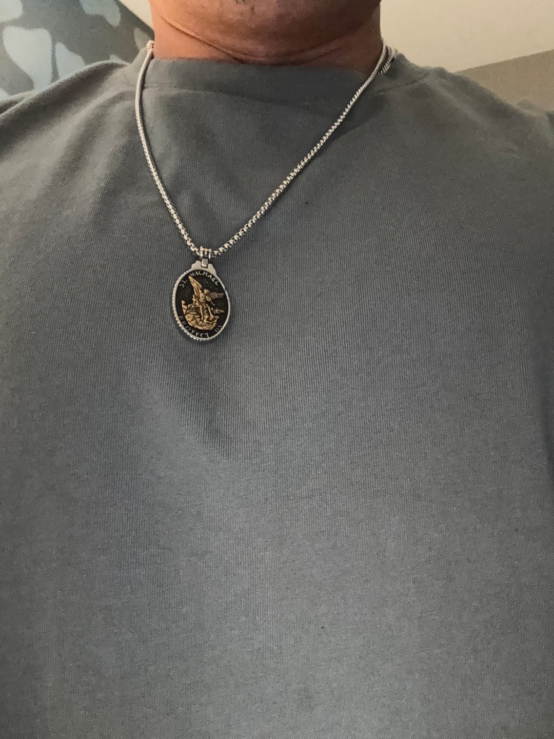 Customer photo review of ST. MICHAELS BADGE.