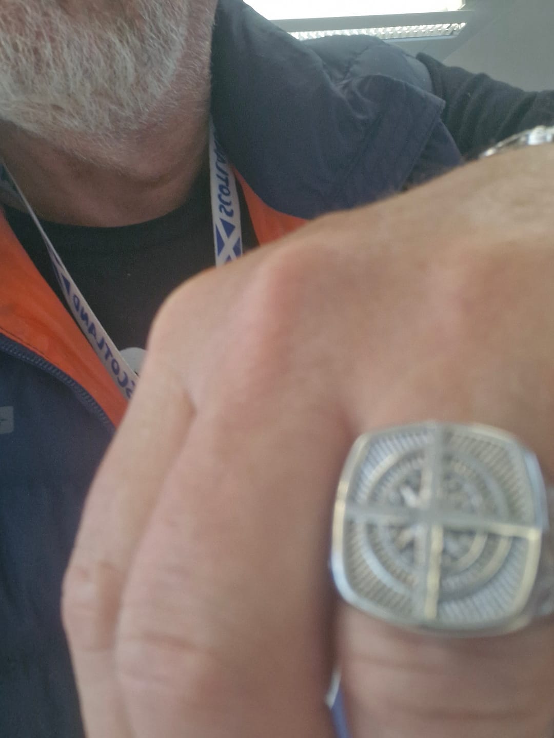 Customer photo review of Compass Ring - Silver