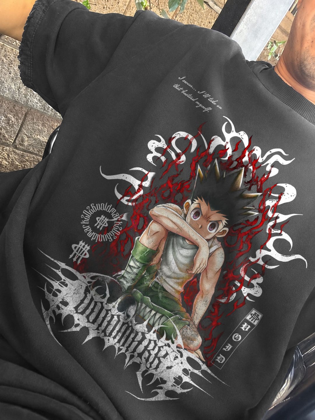 Customer photo review of 'HxH: Gon' Oversized T-shirt