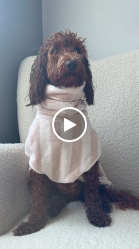 Customer video review of Hazelnut Stripe | The Cosy Cloak Drying Robe