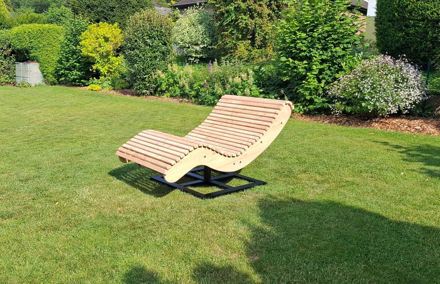 Customer photo review of Doppelliege Schwungliege "Tegernsee" Wellenliege mit Drehgestell