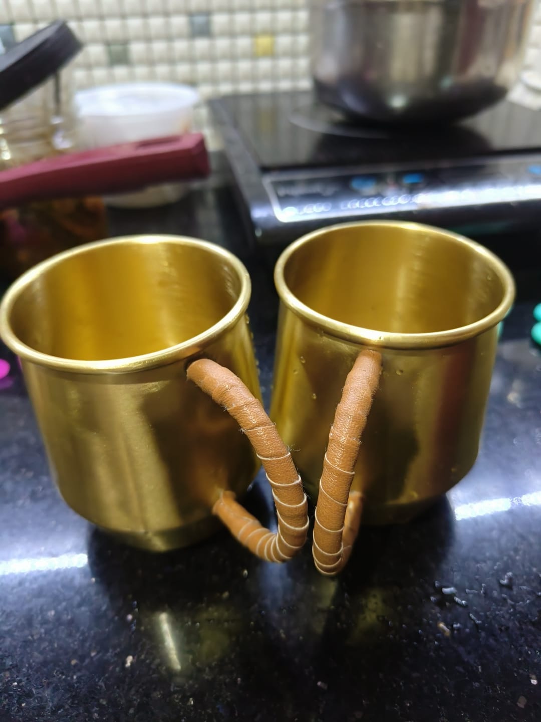 Customer photo review of Brass Coffee Mug | Handcrafted Mug for Everyday Coffee & Tea