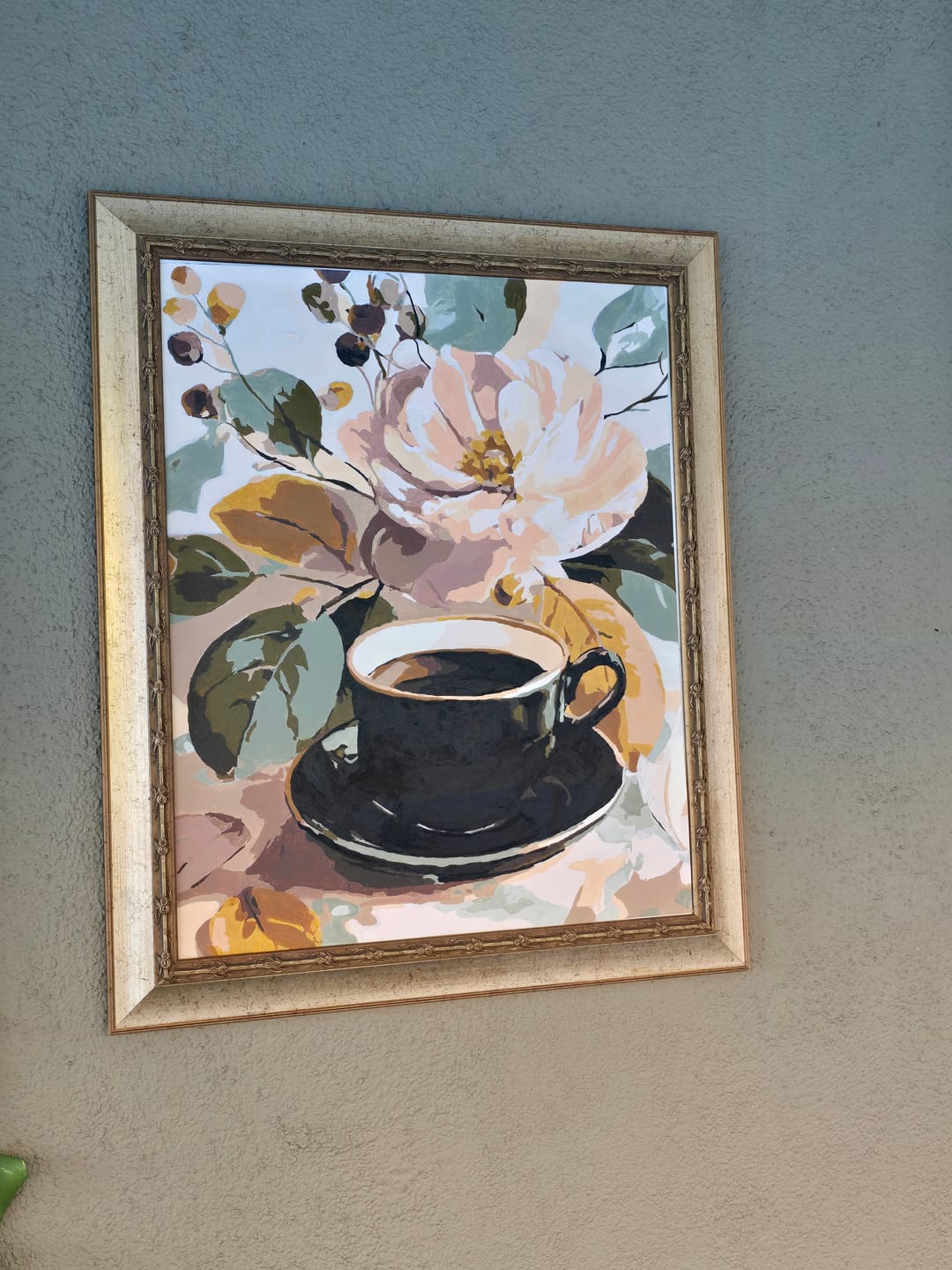 Customer photo review of Black cup of coffee | Paint by Number