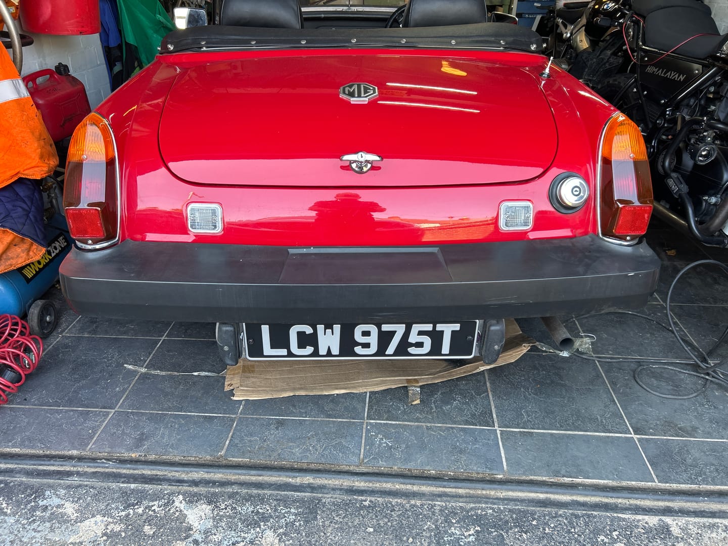 Customer photo review of Classic Oblong Metal Pressed Number Plate - 520mm x 111mm