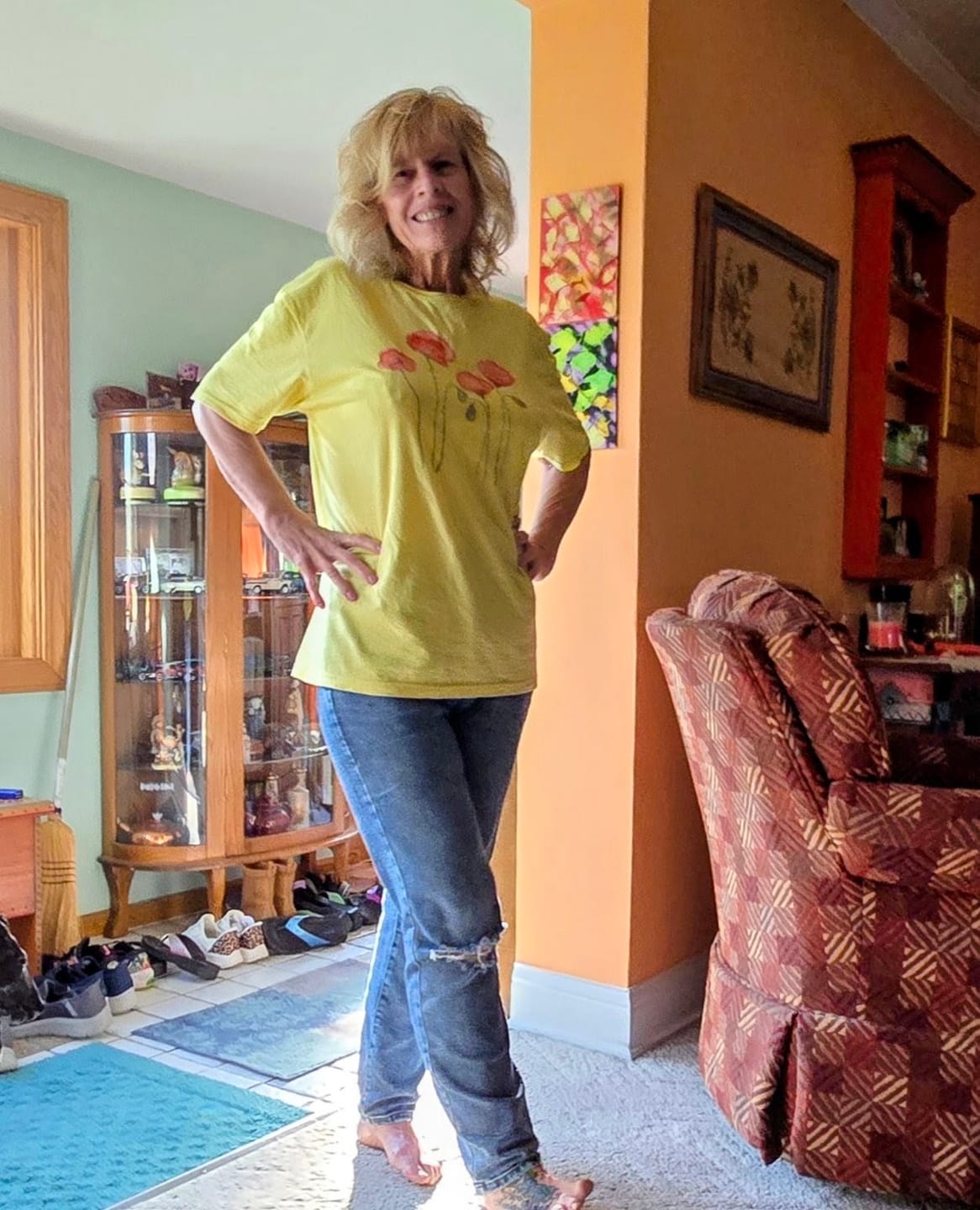Customer photo review of Soft Poppies T-Shirt