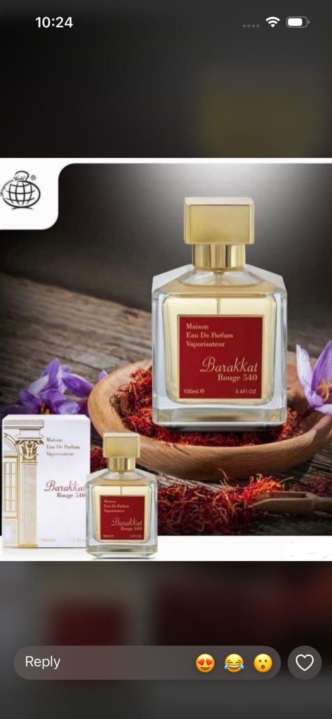 Customer photo review of Barakkat Rouge 540 Eau De Parfum 100ml - Fragrance World