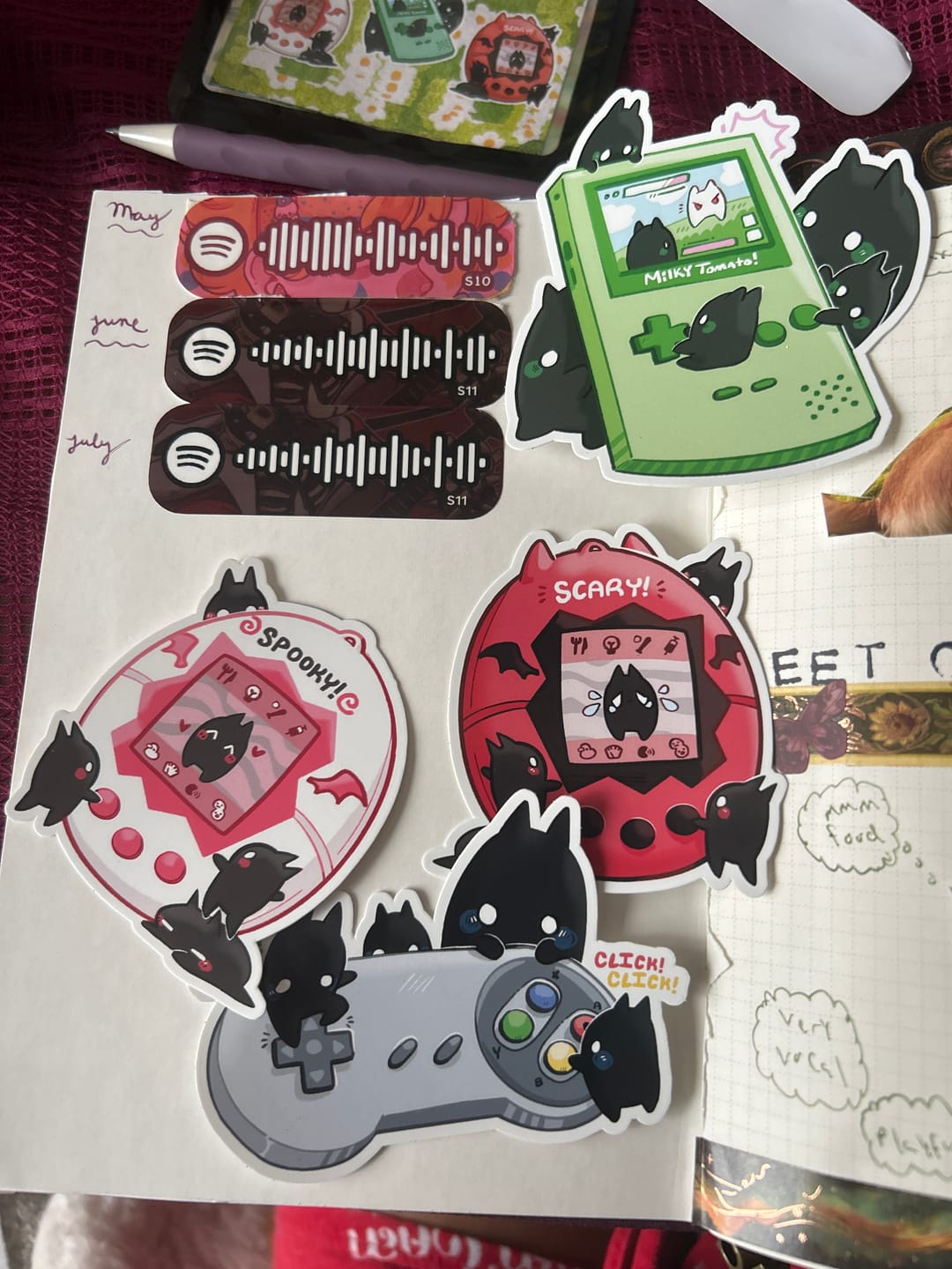 Customer photo review of July Creepy Sticker Club