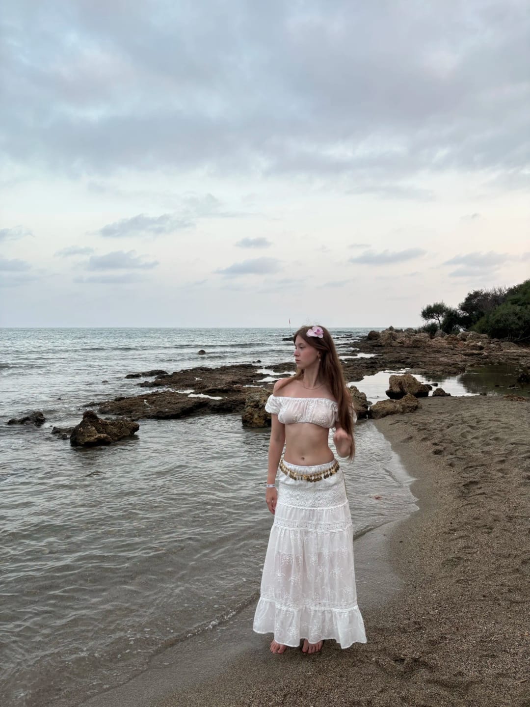 Customer photo review of Margot Bohemian Crop Top Maxi Skirt Set