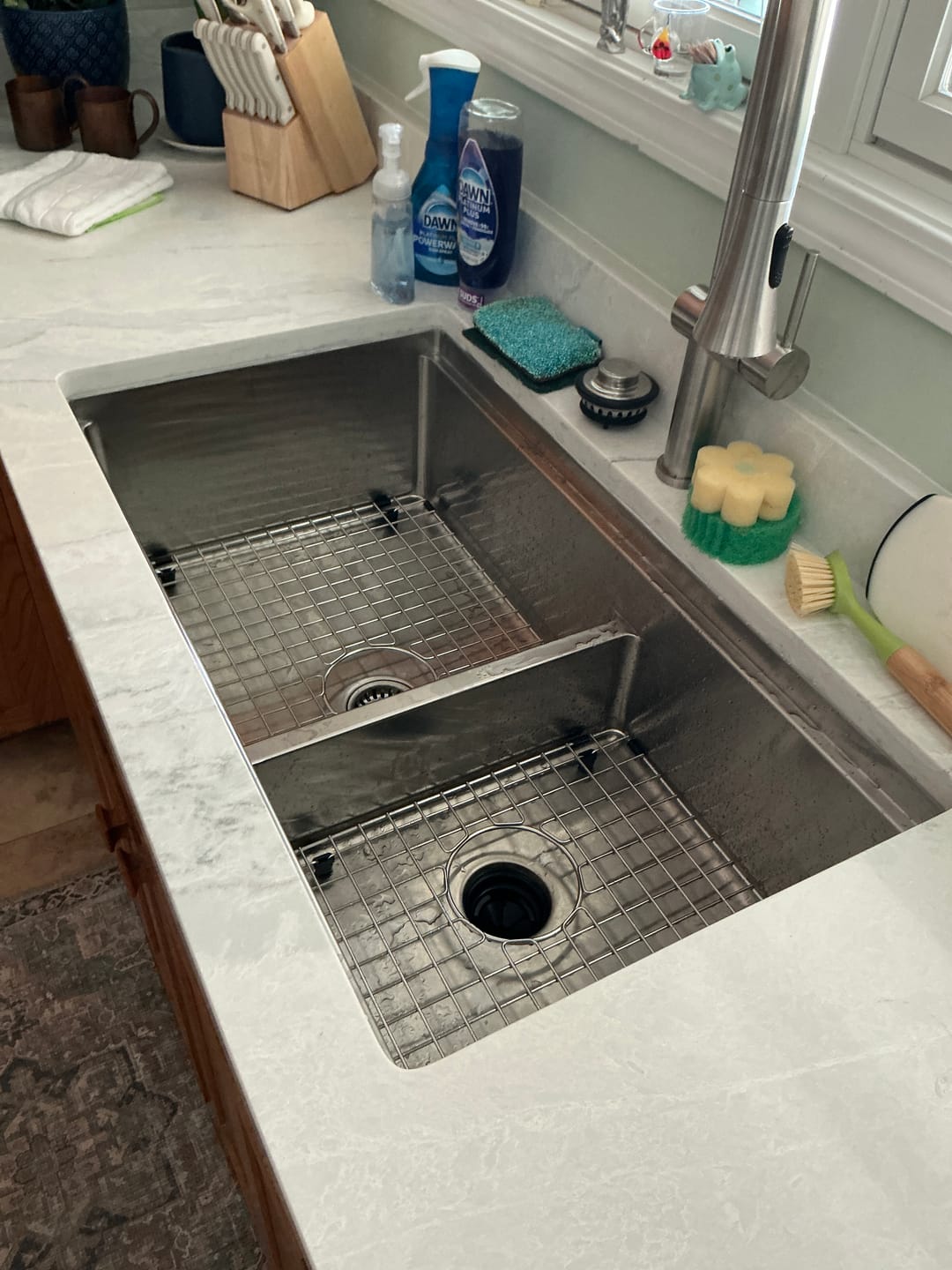 Customer photo review of 34" Undermount Workstation Sink – 16 Gauge Stainless Steel Double Bowl – Reversible – Seamless Drain (5LD34C)