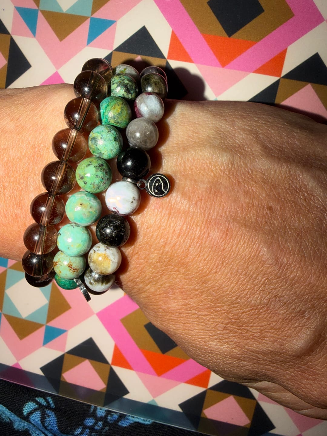 Customer photo review of Rainbow Tourmaline Bracelet