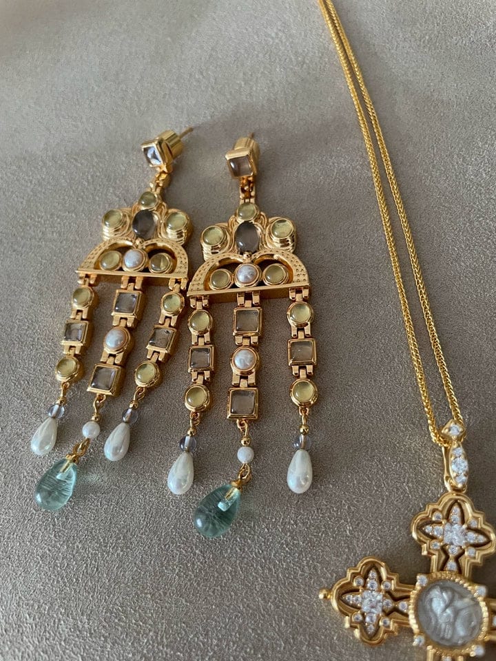 Customer photo review of Byzantine Empire Earrings