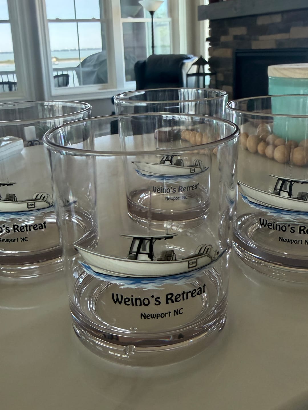 Customer photo review of Custom Plastic Rocks Glass