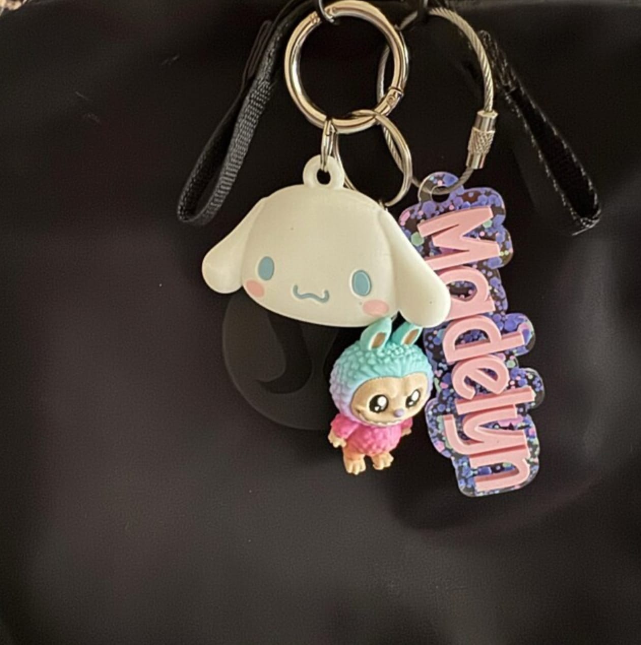 Customer photo review of Boy Acrylic Name Keychain