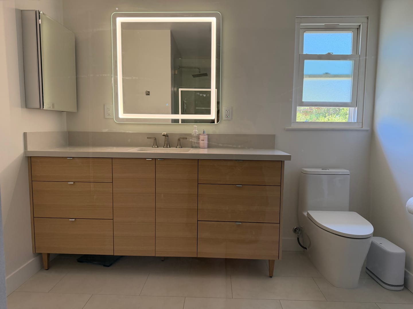 Customer photo review of Ashbury 72" Natural White Oak Bathroom Vanity