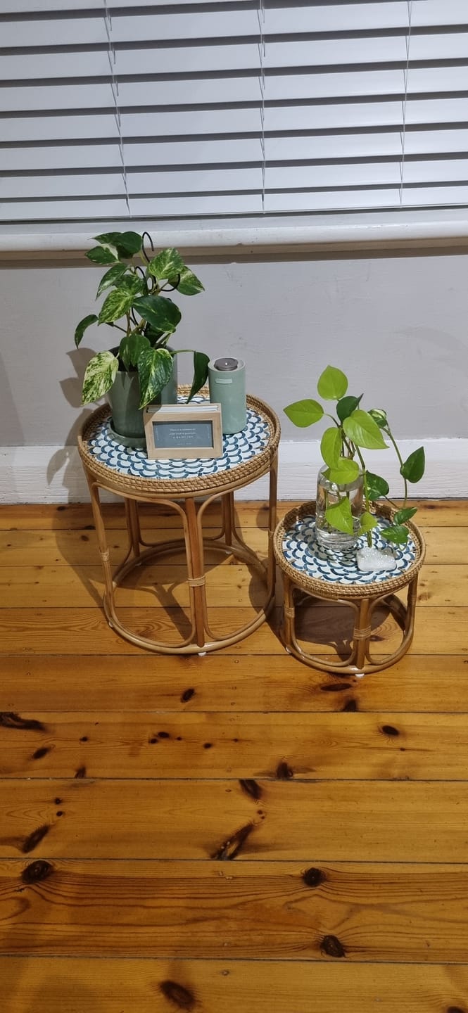 Customer photo review of Bloom Rattan Table Set