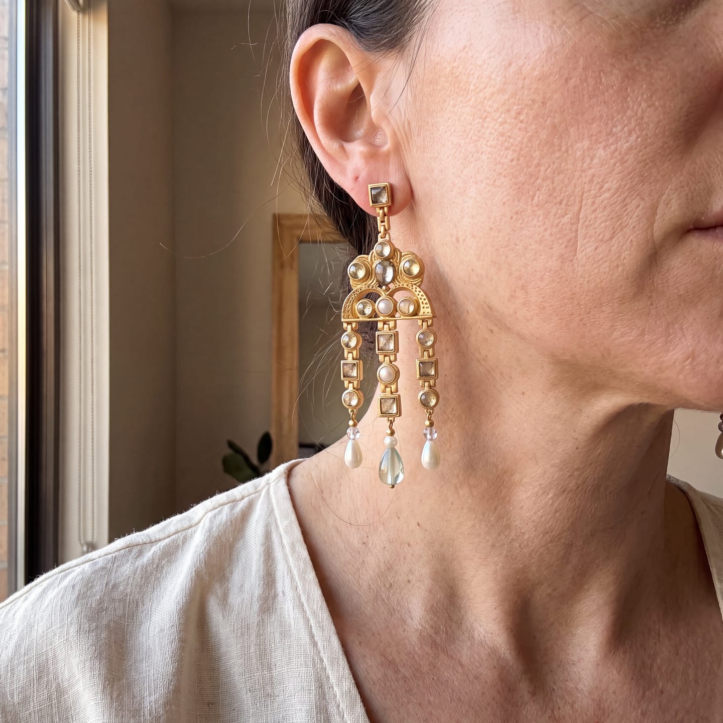 Customer photo review of Byzantine Empire Earrings