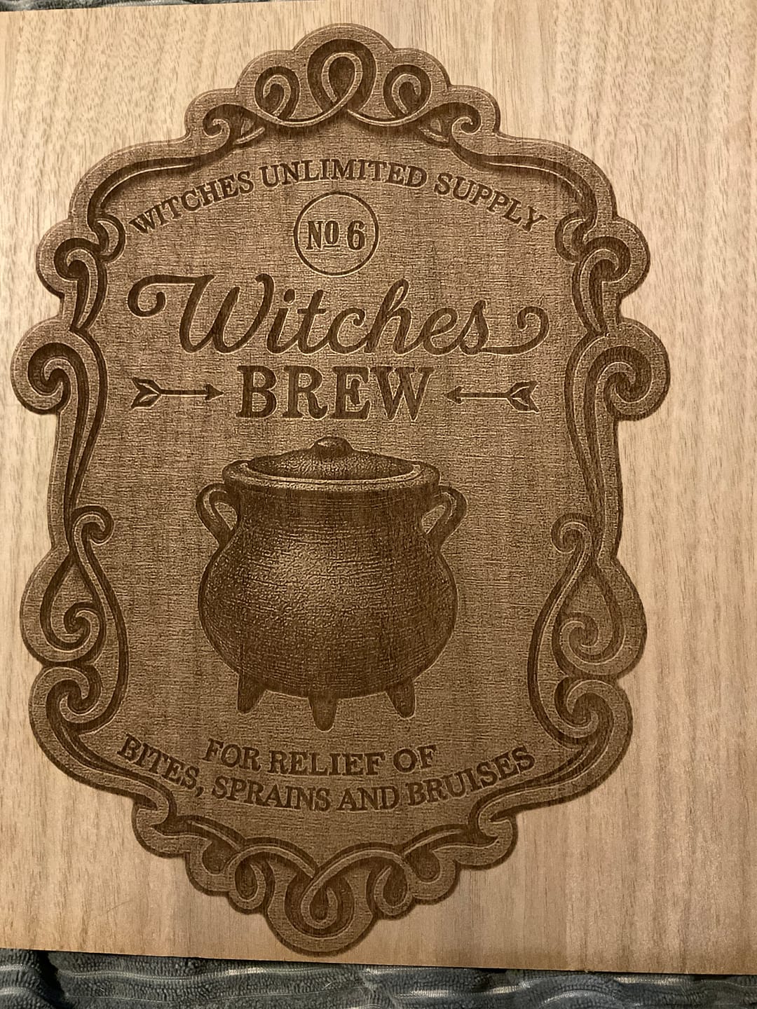 Customer photo review of 9 Halloween Phrases Bundle laser engraving png file