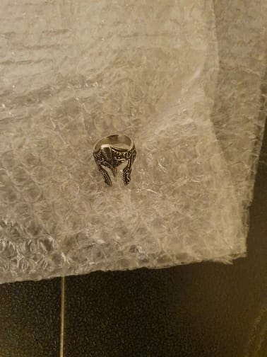 Customer photo review of Bague Romaine Homme CASQUE SPARTAN MÉTAL