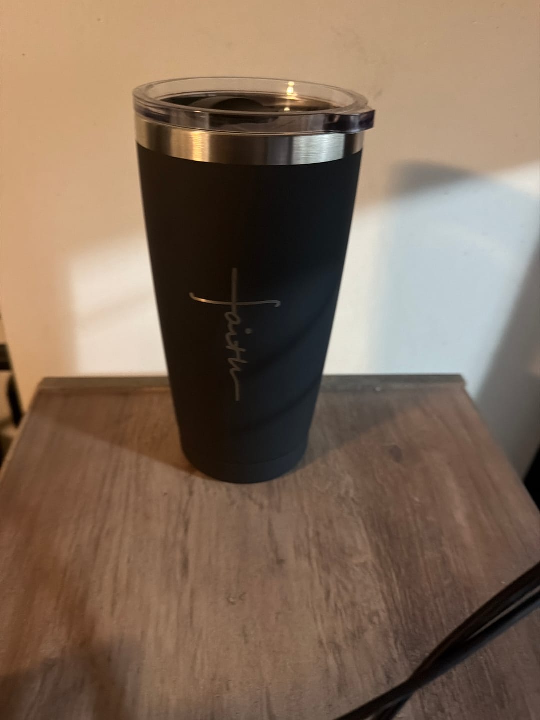 Customer photo review of 20 OZ Soft Matte Faith Tumbler