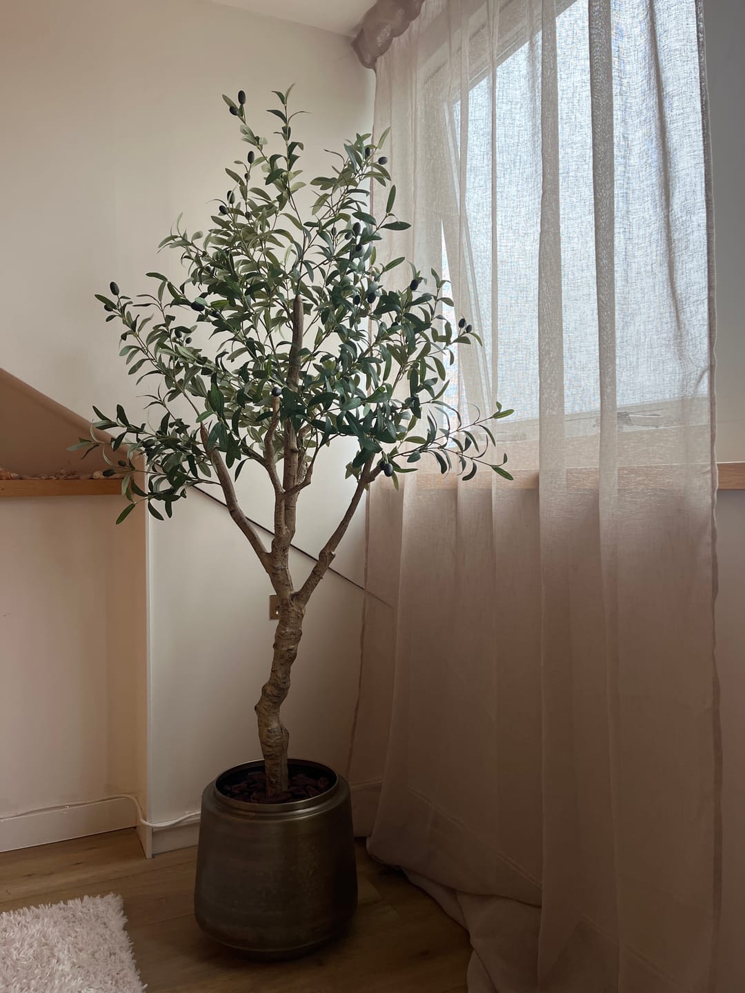 Customer photo review of Kunst Olijfboom 150cm (lichte stam)