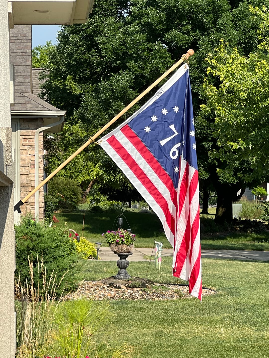 Customer photo review of 3' x 5' Bennington Flag Set