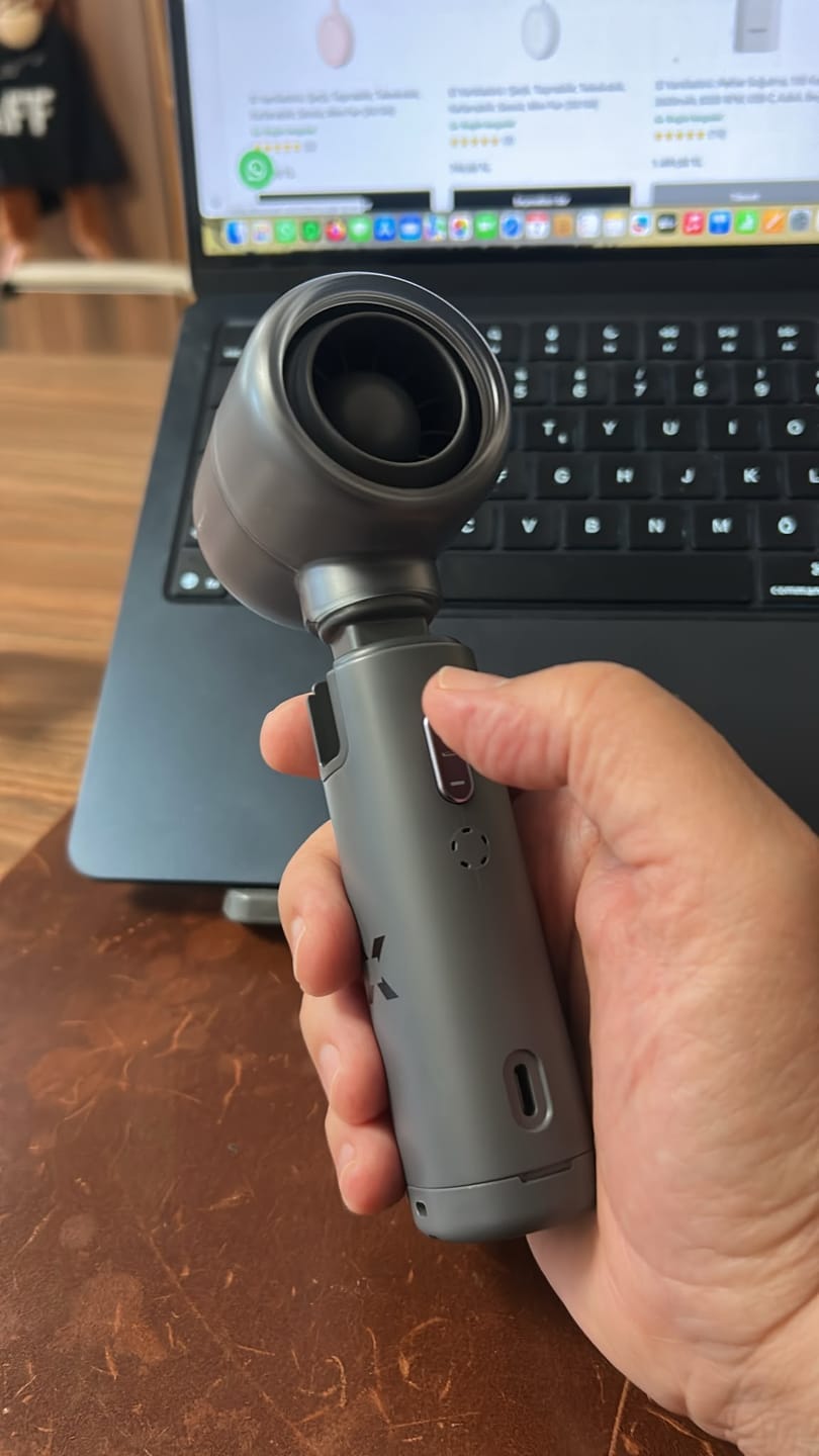 Customer photo review of El Fanı | Taşınabilir, 14000 RPM, 7 Saat Şarjlı, 5 Kademe, Mini Vantilatör, (X6101)