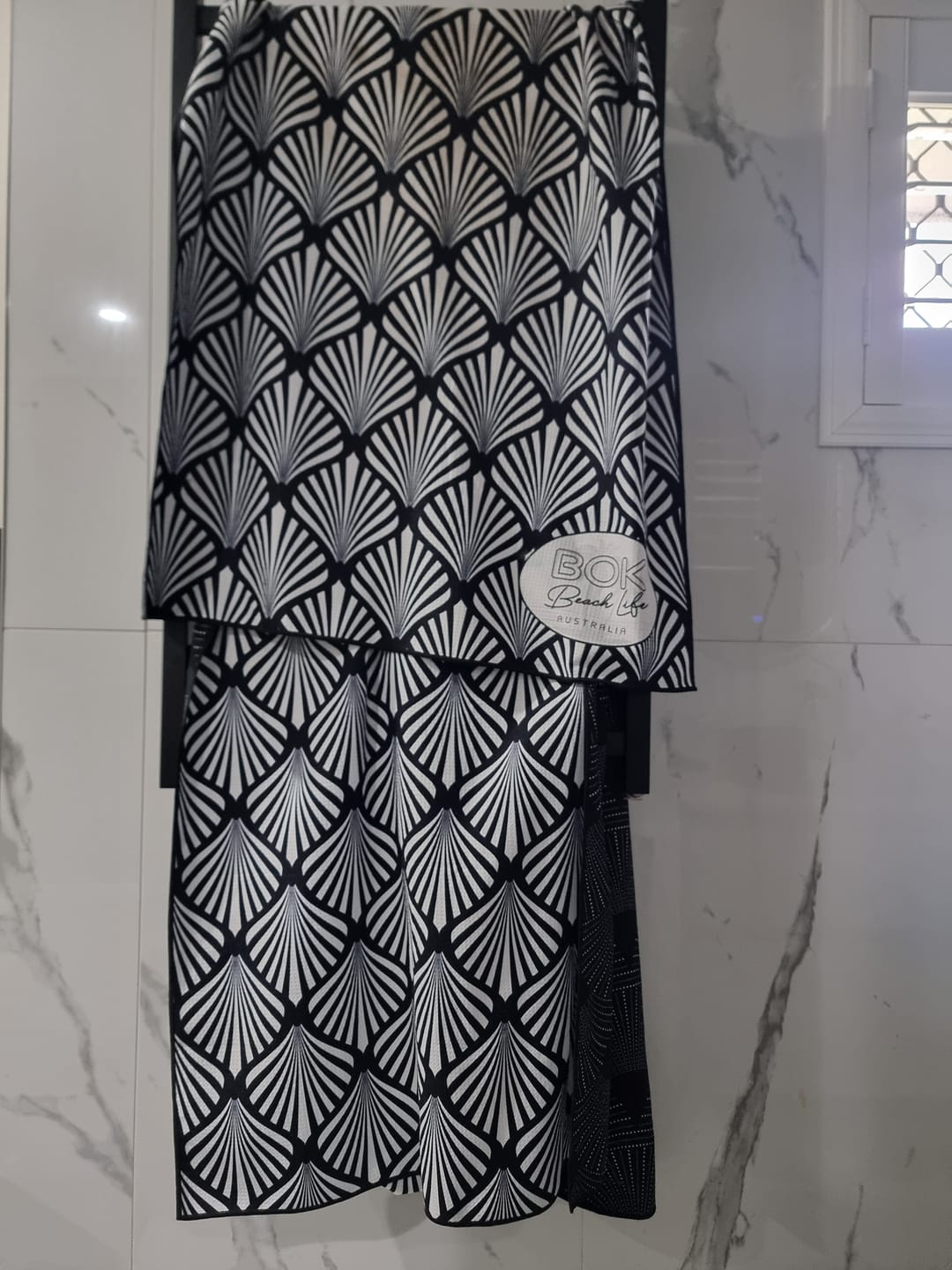 Customer photo review of Pacific Nights - Sand Free Towel