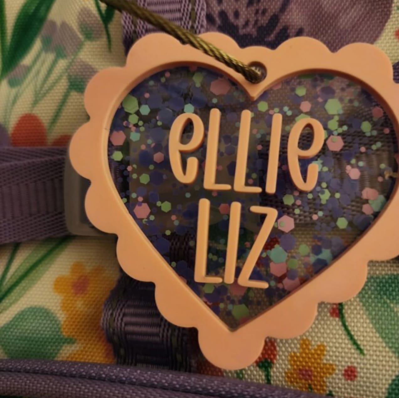 Customer photo review of Sweetheart Custom Name Keychain