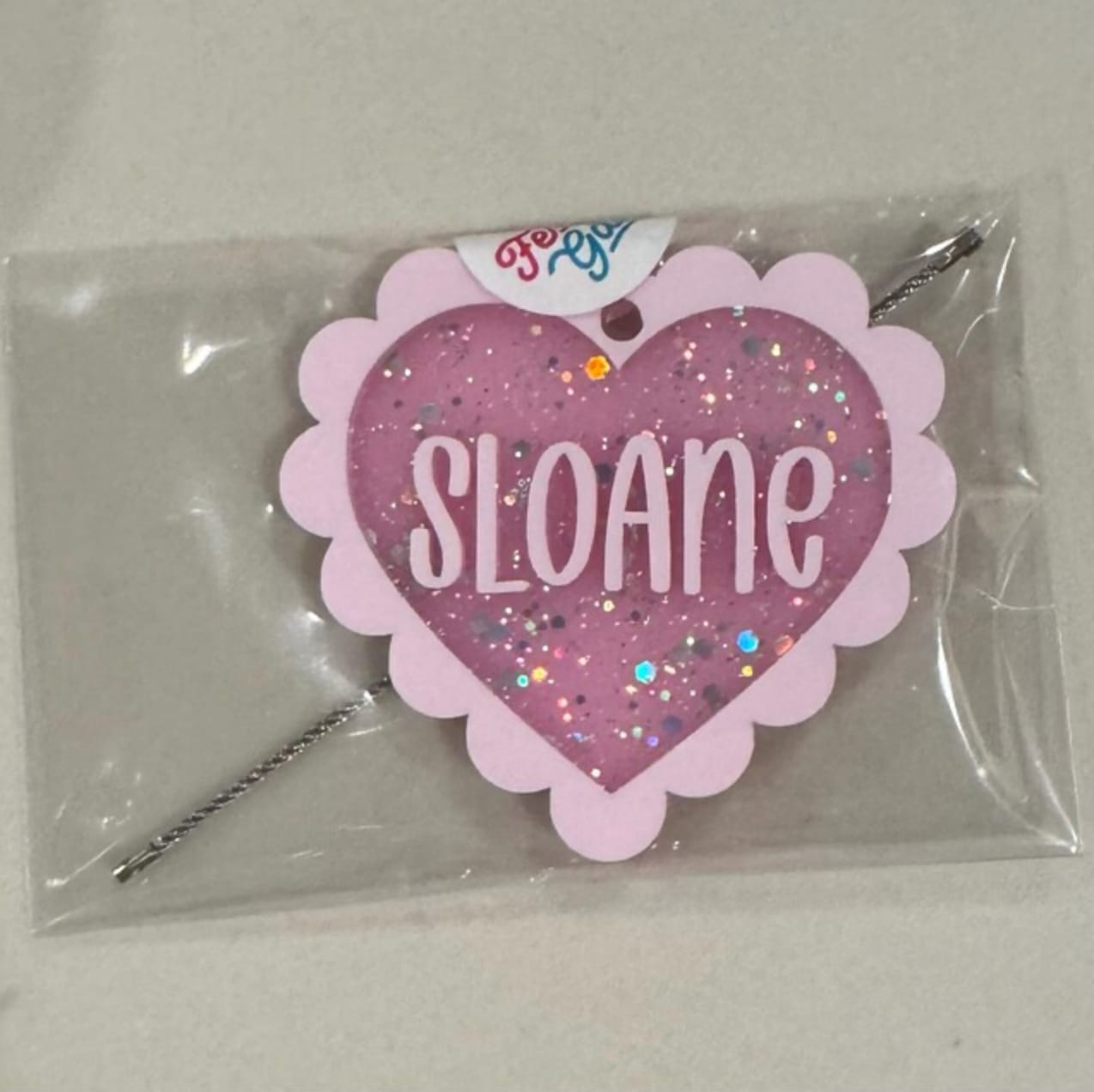 Customer photo review of Sweetheart Custom Name Keychain
