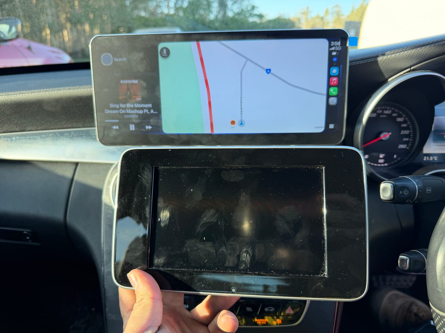 Customer photo review of Mercedes Benz C/GLC Class | W205/X253 | 10.25"/12.3" Linux CarPlay/Android Touchscreen Display | 2014 - 2019