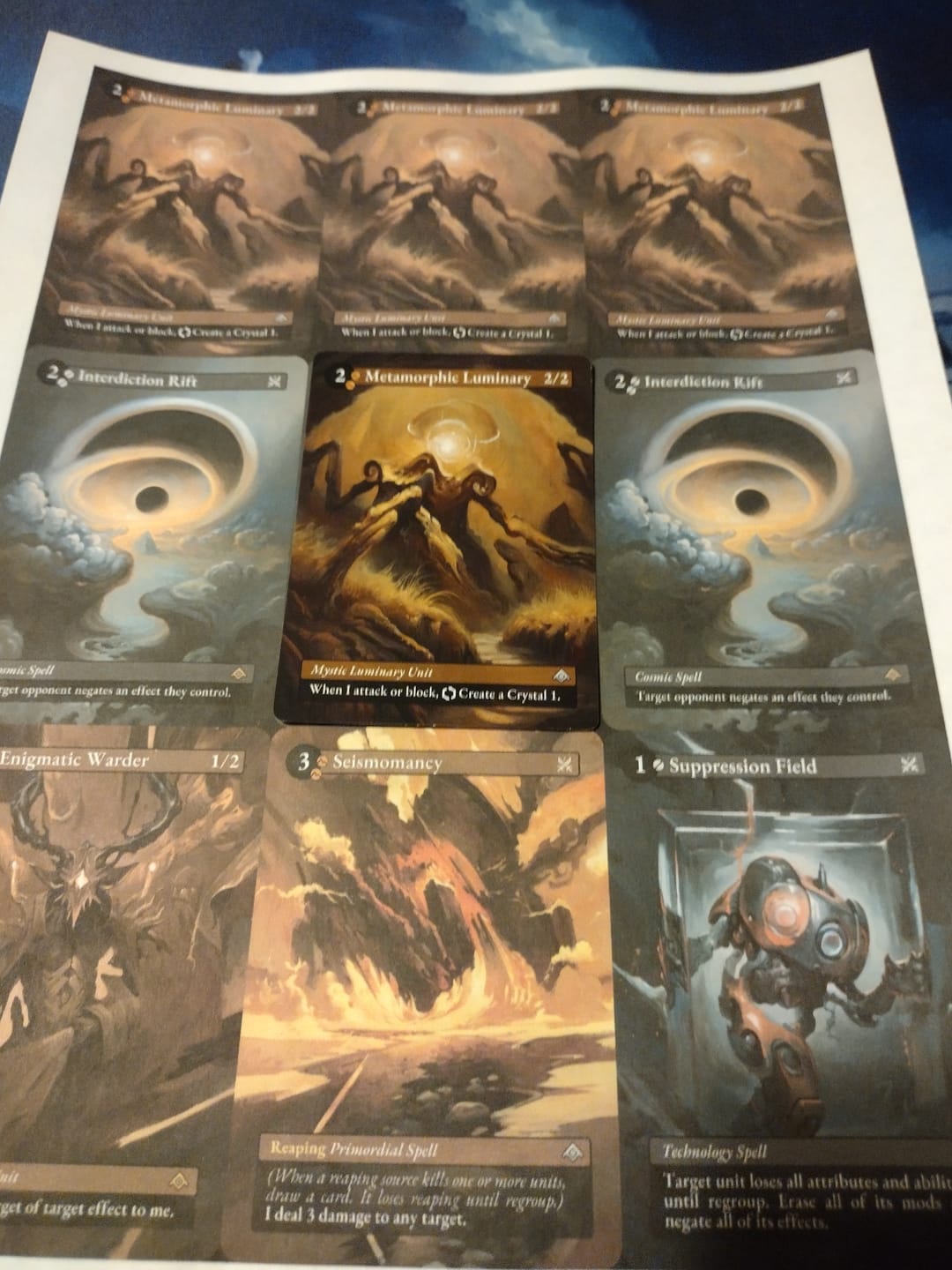 Customer photo review of Algomancy: Print and Play Edition (Digital Download)