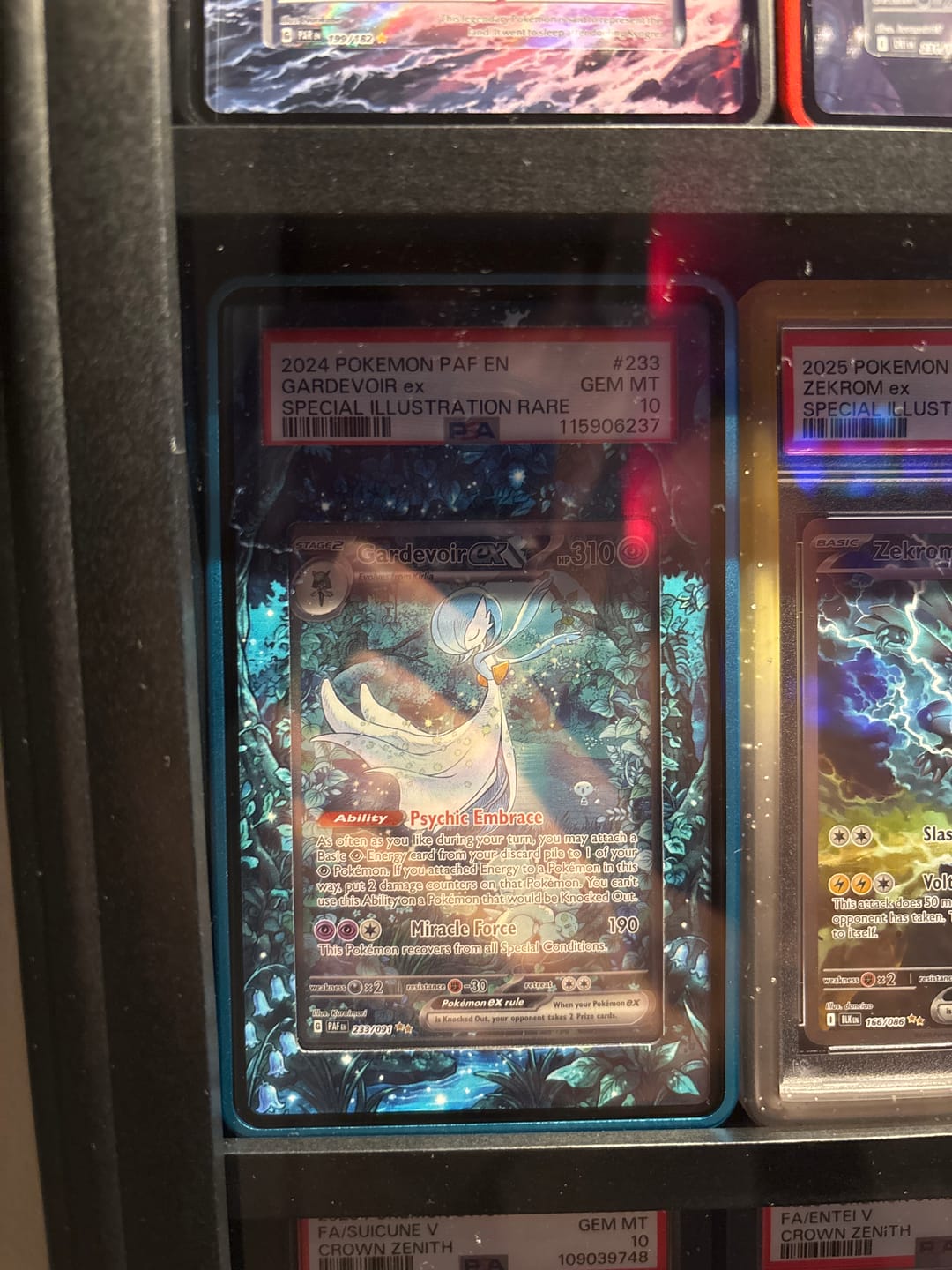 Customer photo review of Gardevoir ex 233-091 SIR SAR Paldean Fates Extended Art Display Cases