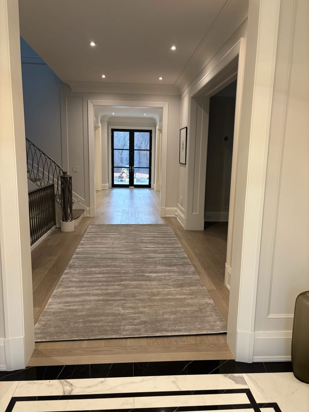Customer photo review of Oxford Silver Ribbed Wool & Silk Rug