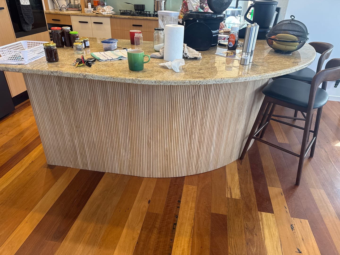 Customer photo review of Oak Mini Round | Fluted Panel 2.8M