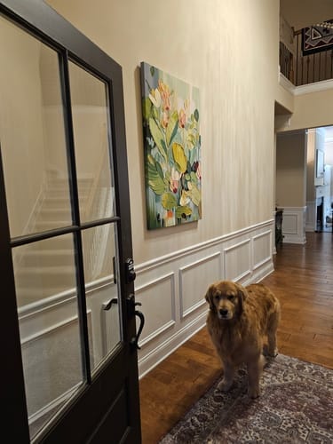 Customer photo review of Modern Abstract Floral Sage Green Wall Art -LX#0116