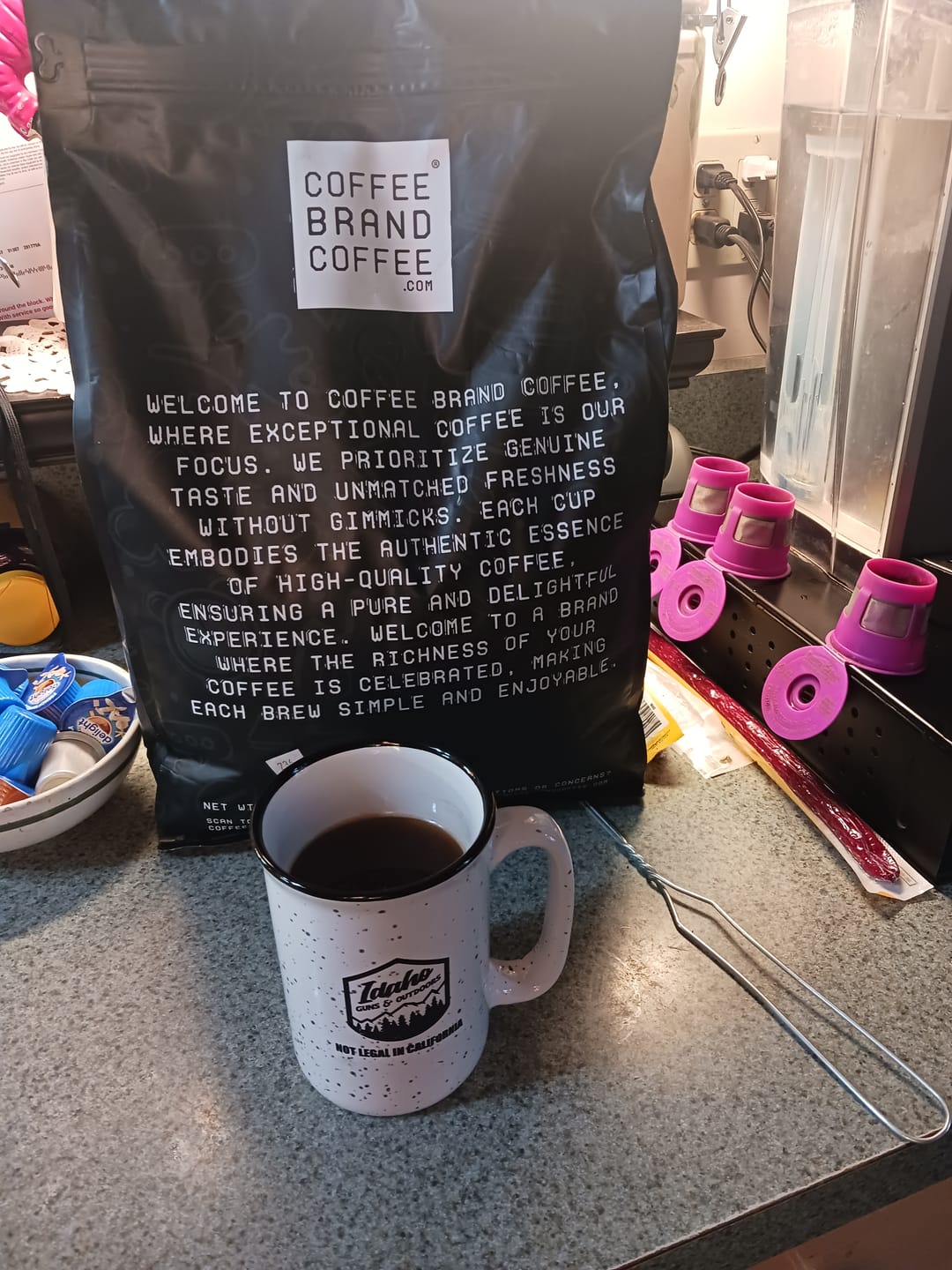 Customer photo review of Blueberry Cobbler Flavored Coffee